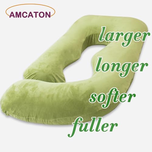 60 Inch Pregnancy Pillow for Sleeping (Green) - color: Green
