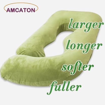 60 Inch Pregnancy Pillow for Sleeping (Green) - color: Green
