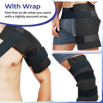 Ohuhu Ice Pack for Injuries Reusable X-Large 14"x11" Hot Cold Pack Wrap - color: Blue, size: 14"x11"(1 Pack)