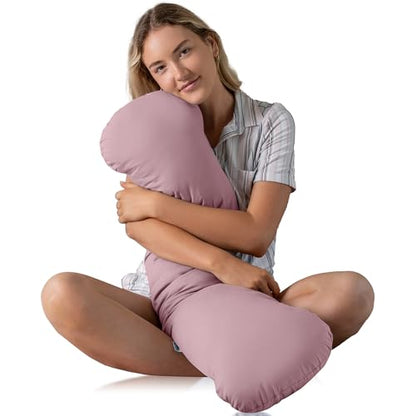 SleepCloud Weighted Body Pillow 6.5lbs, Cooling Tencel Cover, 41” x 10” - color: Blossom, size: Original 41" x 10" (6.5lbs)