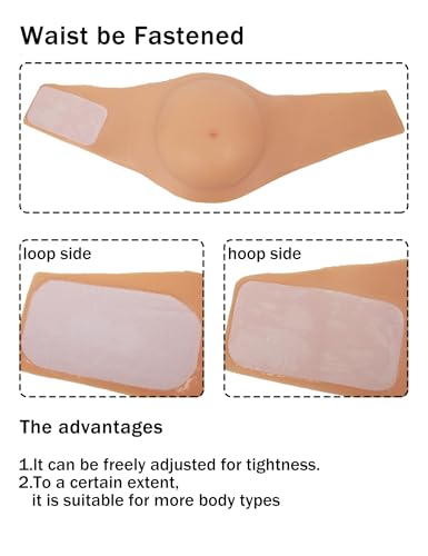 Silicone Fake Pregnant Belly - color: Bronze, size: 4-6month