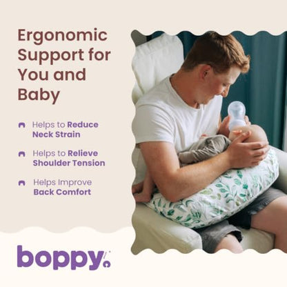 Boppy Nursing Pillow, Safe Ergonomic Breastfeeding & Baby Feeding Support - color: Green Sage Leaf