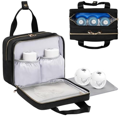 Wearable Breast Pump Travel Bag,Breastmilk Cooler Bag,Pumping Carrying Case