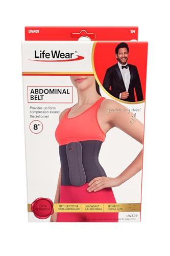 LifeWear Abdominal Belt LWA09 (Size : Small) Grey