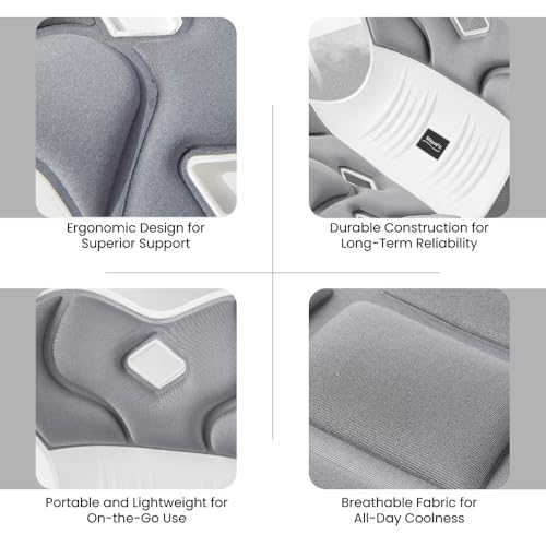 Lumbar Support Cushion – Grey, Standard, Back & Shoulder - color: Grey, size: Standard