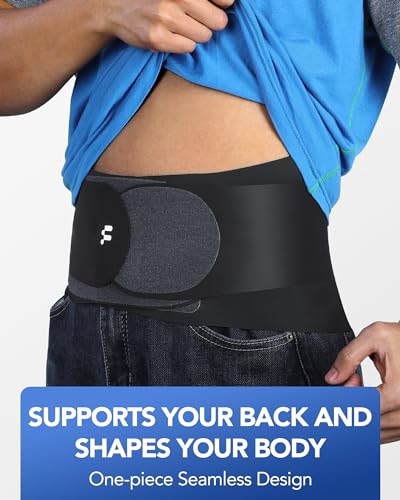 0.5mm Ultra Thin Back Brace for Women Men, All Day Comfort & Support - size: M, style: Black