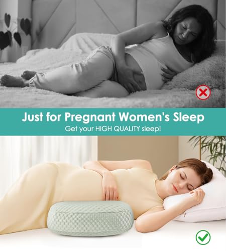 Pregnancy Pillow Cooling for Sleeping Adjustable Support Maternity Pillow - color: All Green