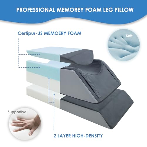 Kehangte Leg Elevation Pillows for After Surgery,Wedge Pillow,Knee Pillows - size: Single Leg (29"x13"x9.5")