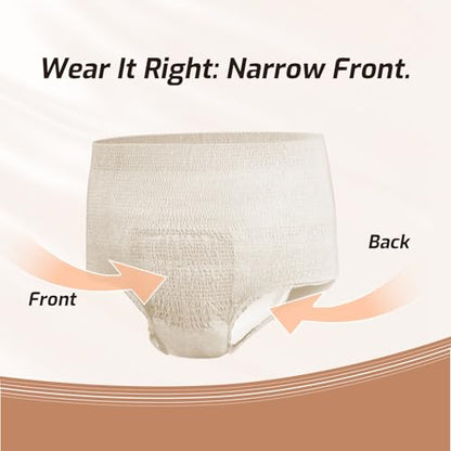 SUNKISS Women Daytime Incontinence Underwear, Large, Beige, 32 Count - size: Large