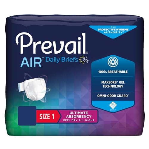Prevail Air Adult Incontinence Brief Ultimate Absorbency Breathable (Size 1 (20 Count)) - size: Size 1 (20 Count)