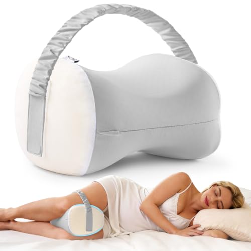 YFONG Knee Pillow for Side Sleepers, Memory Foam Leg Pillow, Grey - color: Grey