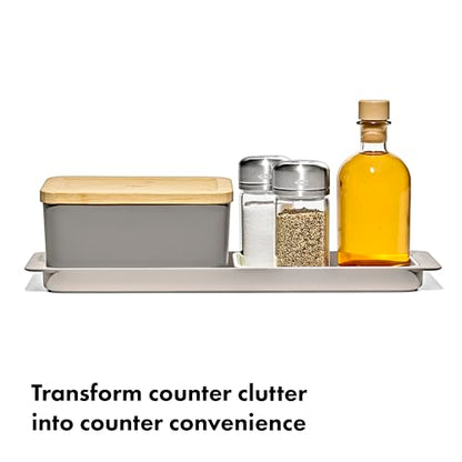 OXO 3-Piece Countertop Organizer Set, Kitchen Countertop Organizer - style: 3-Piece Countertop Organizer Set