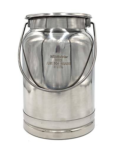 The Dairy Shoppe Stainless Steel Milk Can Totes (5 liter)
