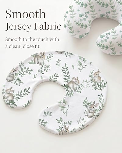 Nursing Pillow Covers 2 Pack, Stretchy Breastfeeding Pillow Covers for Baby - color: Bunny Meadow
