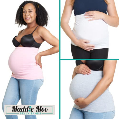 Belly Band Seamless Maternity and Postpartum Shirt Extenders, Cotton, Singles - color: Gray, size: Medium