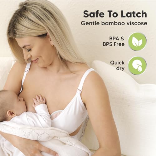 14-Pack Reusable Nursing Pads for Breastfeeding (Lovelle, M 3.9") - color: Lovelle, size: Medium 3.9"