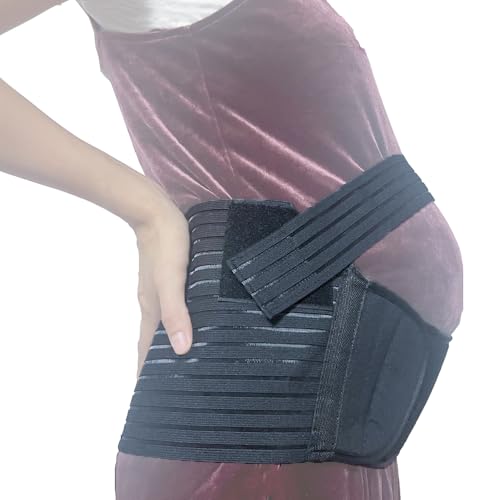 3-in-1 Maternity Belt Pregnancy Belly Band Back/Pelvic/Hip Support Brace Postpartum Binder Lightweight Belly Support Bands for Pregnant Women Waist Wrap Relieves SPD/PGP Pain (Black, Large) - size: Large