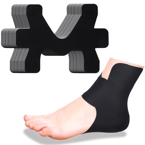 16 Pcs Precut Kinesiology Ankle Tape, Athletic Tape,Black - color: Black