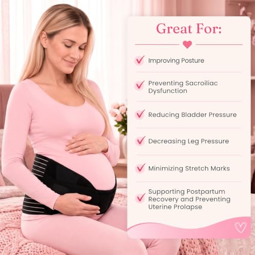 Vive Pregnancy Belly Support Band for Women - Maternity Belt - Cozy Brace - size: X-Large