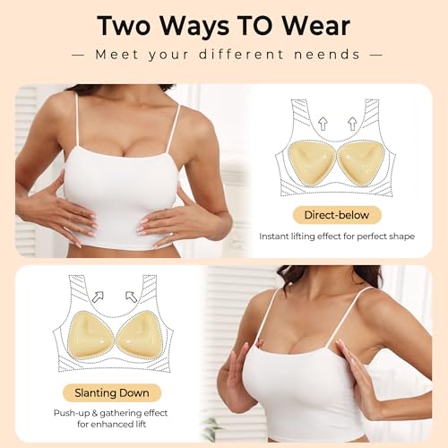 Ultra Boost Sticky Bra Pads Inserts, Double Sided Adhesive Push Up Padding Inserts for Women’ Bras Bikini Swimsuits - size: Medium