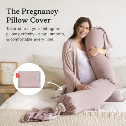 bbhugme Pregnancy Pillow Cover, Dusty Pink - color: Dusty Pink