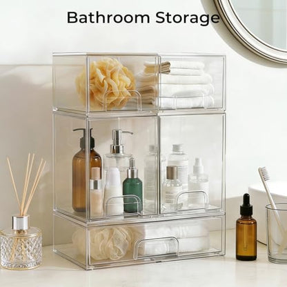 UFORU Baby Bottle Organizer,Stackable 4‑Pack Storage Drawers with Pads - style: 4PCS