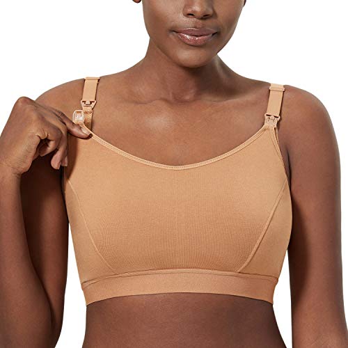 Gratlin Cotton Nursing Bra for Breastfeeding - color: Glow, size: 4X-Large