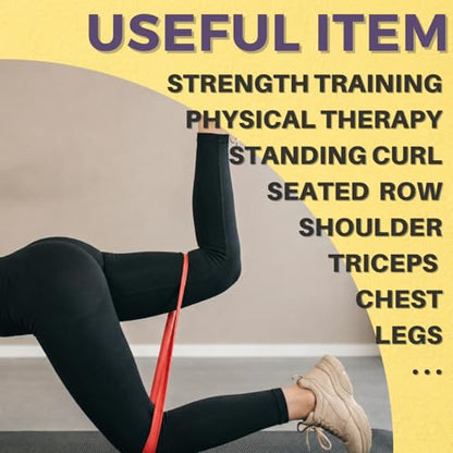 LEZER Resistance Bands - Pull Up Bands for Home Gym Fitness, Stretching, Physical Therapy & Training - Includes Instruction - color: 02 - Red