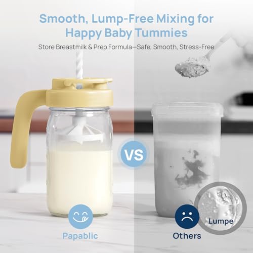 Papablic Breast Milk Pitcher, Formula & Baby Feeding Container, Yellow - color: Yellow
