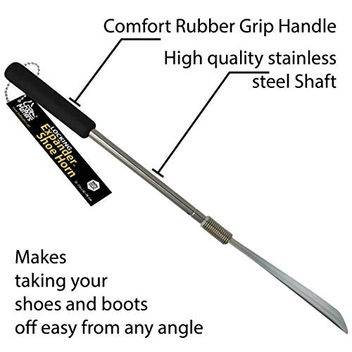 FOOTMATTERS Expander Shoe Horn Extra Long Handle - Twist to Lock - Extends 16 to 31 inches - color: 1 Unit