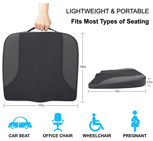 Allaboutsla Car Seat Cushion, Car Seat Cushions for Long Driving - color: Black