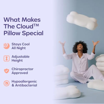 Mellow CloudAlign Memory Foam Pillow for Neck & Shoulder Support, Standard - size: Standard (Pack of 1)