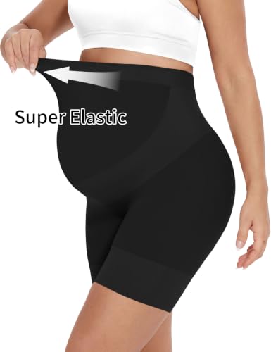 KIM S "Baby Shower Essential” Maternity Shapewear, Belly Support Underwear - color: E. 2 Pack(black+nude), size: 3X-Large