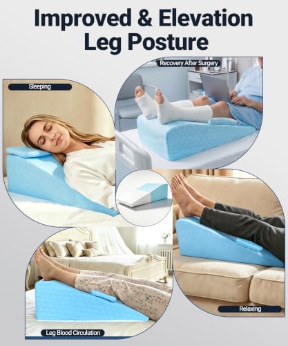 Knee Surgery Pillow Straight Double Leg for Swelling & Blood Circulation