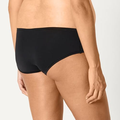 Amazon Essentials Women's Maternity Knickers, Under Bump & Over Bump Styles, Cotton & Microfibre, Pack of 6 - color: Black, size: XX-Small