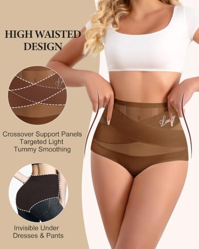 Womens Tummy Control Underwear High Waisted Shapewear 4/5 Pack - color: Multicolor-b, size: Small