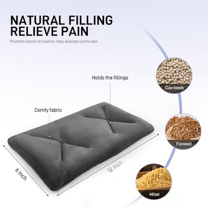 Microwave Heating Pad for Pain Relief, 8 x 18 Grey - color: Heat Pad08 -Grey