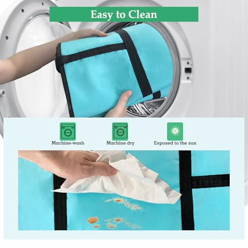 Patient Positioning Bed Pads with Reinforced Handles–48" x 40" Washable & Reusable Transfer Sheets, Draw Sheets for Elderly Care, Turning, Lifting & Repositioning - color: 01blue-48*40"