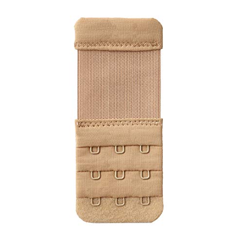 Women's Bra Extender 3 Hook / 2 Hook Bra Extension Strap Soft and Comfortable - color: 6 Pcs Nude, 3 Hook 1/2 Inch(1.3cm)