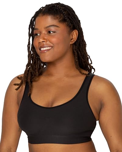 Fruit of The Loom Women's 2-Pack Full Coverage Wireless Bra w/ Built In Pads - All Day Comfort - color: Olive Night/Black Hue, size: 3X-Large