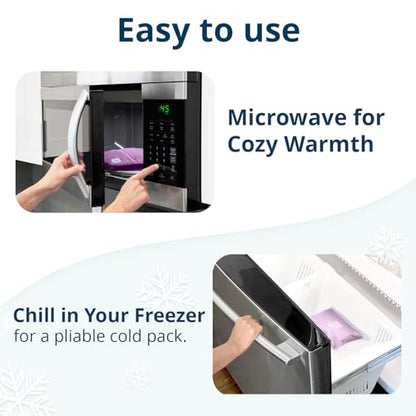 Mini Microwave Heating Pad and Cold Pack, Cold Hands, Neck and Wrists 4x8in - color: Purple Plum