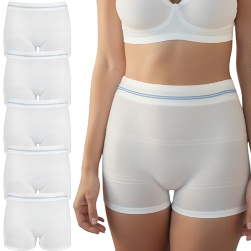 Popped Disposable Postpartum Mesh Underwear for Women, High Waist, 5 Pack