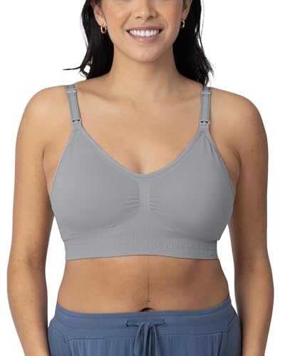 Kindred Bravely Simply Sublime Nursing Bra, Wireless Maternity Bra - color: Grey, size: X-Large