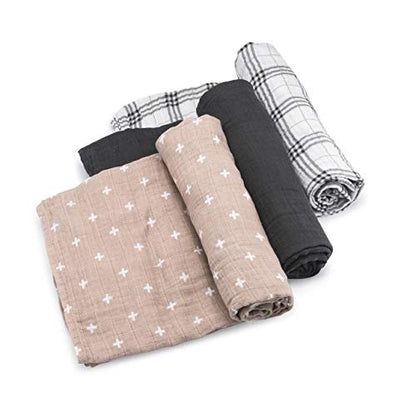 Parker Baby Co. Soft Muslin Baby Swaddle Blankets, 3 Pack - Classic Set - color: Classics
