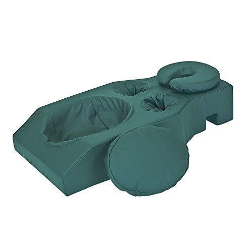 EarthLite Pregnancy Massage Cushion & Headrest - Full Body Pregnancy Bolster/Ideal After Breast Surgery & Lower Back Pain - color: Teal