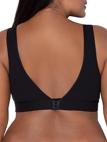 Fruit of The Loom Women's 2-Pack Full Coverage Wireless Cotton Bra - Soft & Everyday Comfort - color: Grey Heather/Black Hue, size: Medium