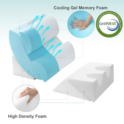 Hansleep Bed Wedge Pillow Set for After Surgery 6P, Reading Pillows, 23" - color: White, size: 6pcs-23.6x27''
