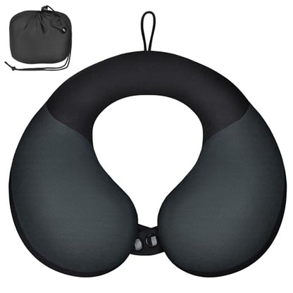 COOLBEBE Kids Travel Neck Pillow, Head Support for Car Seat & Plane, Black - color: Black & Grey