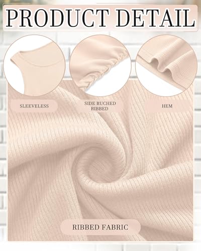 Riyiper 3 Pack Women's Maternity Tank Tops - color: Light Brown, Khaki, Apricot, size: Large