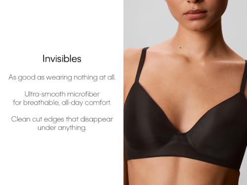 Calvin Klein Women's Invisibles Comfort Lightly Lined Seamless Wireless Triangle Bralette Bra - color: Soft Mauve, size: X-Large